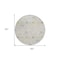 Homeroots 8' Silver Gray And Gold Round Oriental Washable Indoor Outdoor Area Rug 598072 - alternate 4