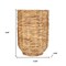 Homeroots 13" Brown Water Hyacinth Basket 609425 - alternate 4