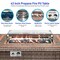 Serenelife Sturdy Wicker Base Propane Fire Pit Table with Tile Top, Patio Heater & Propane Heater, Sliding SLNFTAL26 - alternate 4