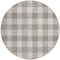 Homeroots 8' Taupe And Gray Round Plaid Washable Indoor Outdoor Area Rug 595447 - alternate 3