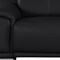 Homeroots 107" Black Top Grain Leather Reclining USB Sofa 643700 - alternate 3