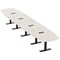 Skutchi Designs Arc Boat Conference Table With Power, 48 in W, 240 in L HAR-ABOT-48X240-T.BK-K458-EBLK - alternate 1