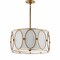 Jonathan Y Violetta 3-Light 19" Metal LED Pendant, Gold/White JYL9008A - alternate 2