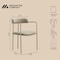 Manhattan Comfort Serene Metal Upholstered Dining Chair in Taupe DC1882-TP - alternate 2