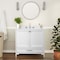 Flash Furniture Haven 36 Inch Bathroom Vanity w/Sink, Storage Cabinet w/Soft Close Doors and Bottom Drawer, White FS-BN-4-36-KD-WH-GG - alternate 1