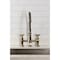 Kingston Brass Double-Handle Deck-Mount Pre-Rinse Bridge Kitchen Faucet, Antique Brass GS1273BEX - alternate 2