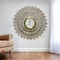 Homeroots 44" Antiqued Gold Sunburst Wood and Metal Framed Accent Mirror 489207 - alternate 2