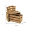 Homeroots Set of Three Brown Solid Wood Crate, 3PK 487685 - alternate 3
