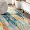 Jonathan Y Contemporary POP Modern Abstract Vintage Waterfall Blue/Cream/Yellow 4 ft. x 6 ft. Area Rug CTP106B-4 - alternate 3