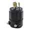 Leviton Locking Plug 15A 2P 3W Ind Gr Black 4570-B - alternate 1