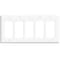 Leviton Decora 5 Gang Wall Plate 80423-W - alternate 1