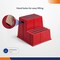 4Dock Polyethylene Step Stool - 2 Steps, 500 lbs Load Capacity, 19.7 in Overall Height, PE, Red ST002 - alternate 2