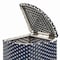 Happimess Chloe 15.56-Gallon All-Weather Wicker/Metal Corner Hideaway Outdoor Trash Can, Navy/White HPM1200B - alternate 4