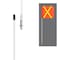 Safetywhips Warning Whip Heavy Duty Whip with Flag, White Whip, Orange Flag, Yellow Reflective X, 60 Length SW05QDNP-X - alternate 2