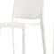 Homeroots Set of Four 26" White Faux Rattan Heavy Duty Plastic Low Back Outdoor Counter Height Bar Chairs 565352 - alternate 3