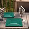 Smarty Had A Party 6.5" Hunter Green Square Plastic Cake Plates (120 Plates), 120PK 9916-CASE - alternate 2