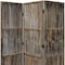 Homeroots 72" Brown Wood Folding Three Panel Screen Room Divider 274909 - alternate 2
