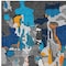 Homeroots 3' X 5' Charcoal Copper And Teal Blue Abstract Washable Indoor Outdoor Area Rug 599544 - alternate 2