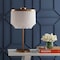 Jonathan Y Coco 27.5" Fringed/Metal LED Table Lamp, Gold/White JYL9045A - alternate 3