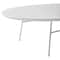 Leisuremod Rossmore Oval Coffee Table with White Powder Coated Steel Frame, White RSW-46W - alternate 3