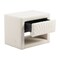 Homeroots 16" Ivory Wood Woven Texture One Drawer Nightstand 668551 - alternate 4