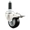 Service Caster 3.5 Inch 316SS Black Poly Swivel 1 Inch Expanding Stem Caster Lock Brake SCC SCC-SS316TTLEX20S3514-PPUB-BLK-1 - alternate 1