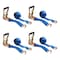 Mytee Products 2 in x 27 ft Blue Ratchet Tie-Down Strap w/ Wire Hook, 3,333 lbs WLL, 4PK RS227WH-Bx4 - alternate 1