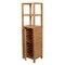 Happimess Solstice 47"H Handcrafted Pine Wood Bathroom Freestanding Floor Bathroom Storage Cabinet w/Louvered SHF2002A - alternate 2