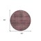 Homeroots 8' Merlot And Gray Round Striped Washable Indoor Outdoor Area Rug 588096 - alternate 3