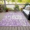 Homeroots 9' X 12' Lavender And Ivory Abstract Washable Indoor Outdoor Area Rug 612681 - alternate 4