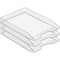 Acrimet Stackable Letter Tray Front Load Letter Size Document Organizer Plastic Crystal 1 Unit 211.3 - alternate 3