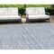 Homeroots 8' X 10' Sky Blue And Denim Blue Striped Washable Indoor Outdoor Area Rug 587965 - alternate 1