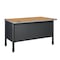 Regency Mesa Steel Single Pedestal Teacher's Office Desk with Center Drawer 48'' x 30'', Medium Oak 66348SPCDMO - alternate 3