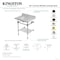Kingston Brass 30-Inch Carrara Marble Console Sink with Acrylic Legs and Shelf, 8-Inch, 3-Hole KVPB30MASQB8 - alternate 2