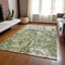 Homeroots 3' X 5' Olive Green And Ivory Abstract Washable Indoor Outdoor Area Rug 612761 - alternate 3