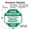 Signmission Dune Rebuilding Keep Off Dunes Priv, 10 Inch X 10 Inch, Plastic Sign OC-P-10-50 - alternate 3