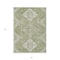 Homeroots 5' X 8' Artichoke Green Beige And Ivory Medallion Washable Indoor Outdoor Area Rug 589021 - alternate 4