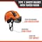 Malta Dynamics Safety Helmet w/Tinted Visor, Polyethylene, Ratchet, Orange, Fits Hat Size One Size Fits Most HTO1102 - alternate 2