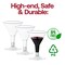 Smarty Had A Party 2 oz. Clear Plastic Mini Martini Shot Glasses (192 Glasses), 192PK 6947-CASE - alternate 3