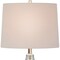 Homeroots 21" Clear Glass Gourd Table Lamp With White Drum Shade 524404 - alternate 4