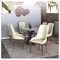 Leisuremod Viva Collection Modern Wooden Dining Chair in Cream, 4PK VC24CR4 - alternate 3