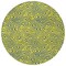 Homeroots 8' Yellow And Blue Round Abstract Washable Indoor Outdoor Area Rug 599846 - alternate 3