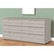 Homeroots 60" Light Gray Four Drawer Double Dresser 478264 - alternate 2