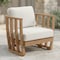 Alaterre Furniture Alaterre Orris Outdoor Patio Chair with Cushions and Accent Pillow Natural Wood Finish 80-OUTD-ORRIS-CH - alternate 2