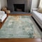 Homeroots 8' X 10' Blue Copper And Gray Abstract Washable Indoor Outdoor Area Rug 605497 - alternate 2