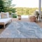 Homeroots 10' X 14' Denim Blue And Ivory Abstract Washable Indoor Outdoor Area Rug 617601 - alternate 3