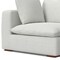 Homeroots 44" Gray Fabric Modular Sofa With Brown Legs 641032 - alternate 3
