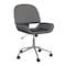 Martha Stewart Tyla Upholstered Office Chair in Gray/Polished Nickel CH-220921-5-GY-MS - alternate 1