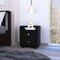 Homeroots 22" Black Wood Two Drawer Nightstand 543670 - alternate 3