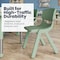 Flash Furniture 5 PC Plastic Activity Table and 4 Chairs Set, 10.5 in Seat Height-Sage YU-YCX-0043-2-MOON-TBL-SAGE-E-GG - alternate 5